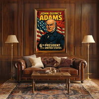 John Quincy Adams 6th President Poster Vintage Heritage Art