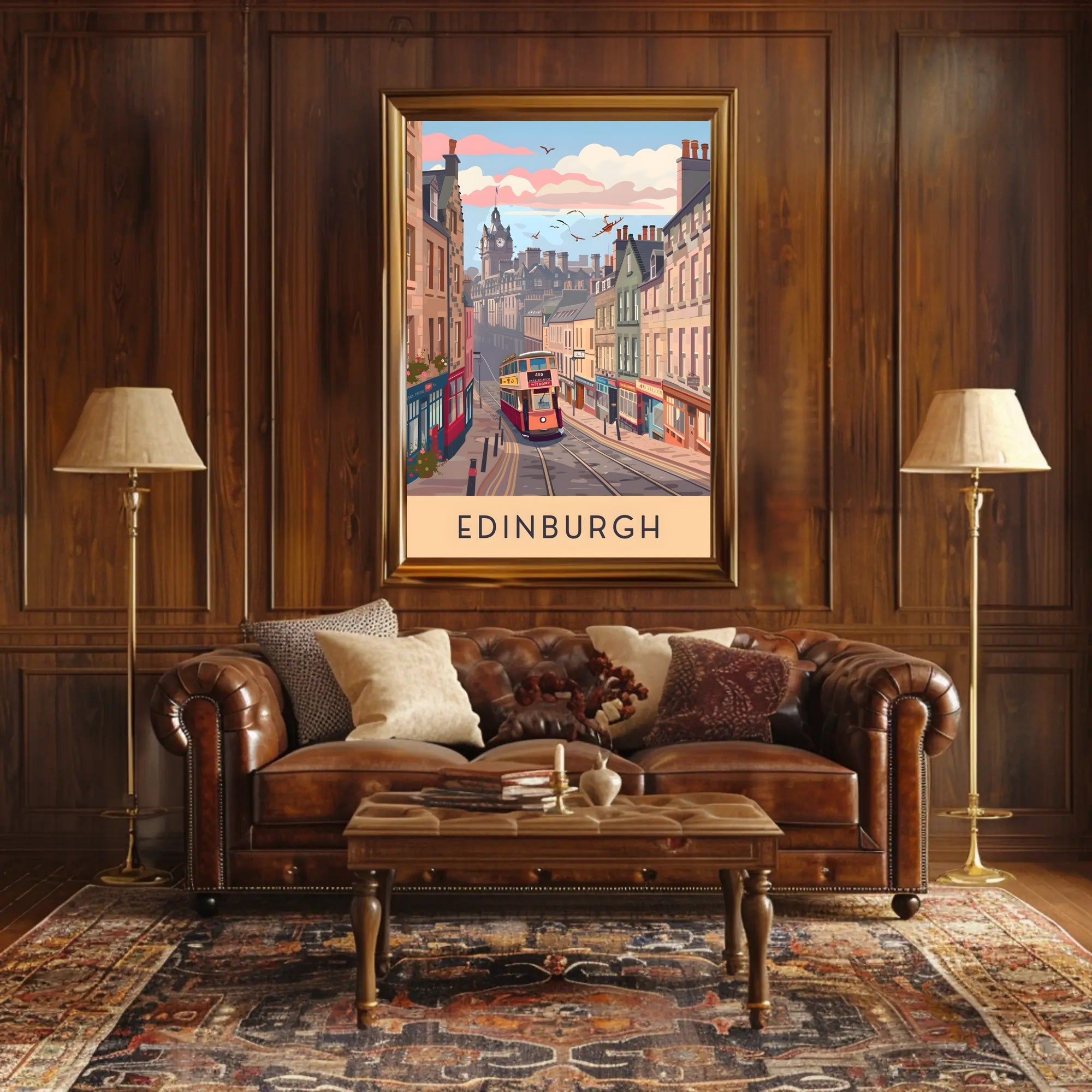 Scenic Edinburgh Tram Poster