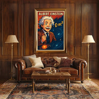 Albert Einstein Vintage Theoretical Portrait Poster