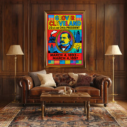 Grover Cleveland Pop Art Historical Presidential Poster