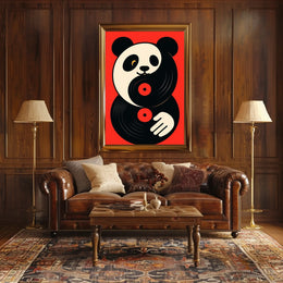 Panda Vinyl Vibes Poster