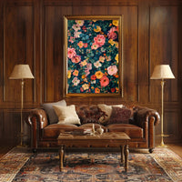 Vibrant Floral Symphony Art Print: Abstract or Artistic Poster