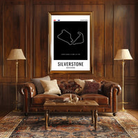 Silverstone Circuit Racing Minimalist Sports Poster