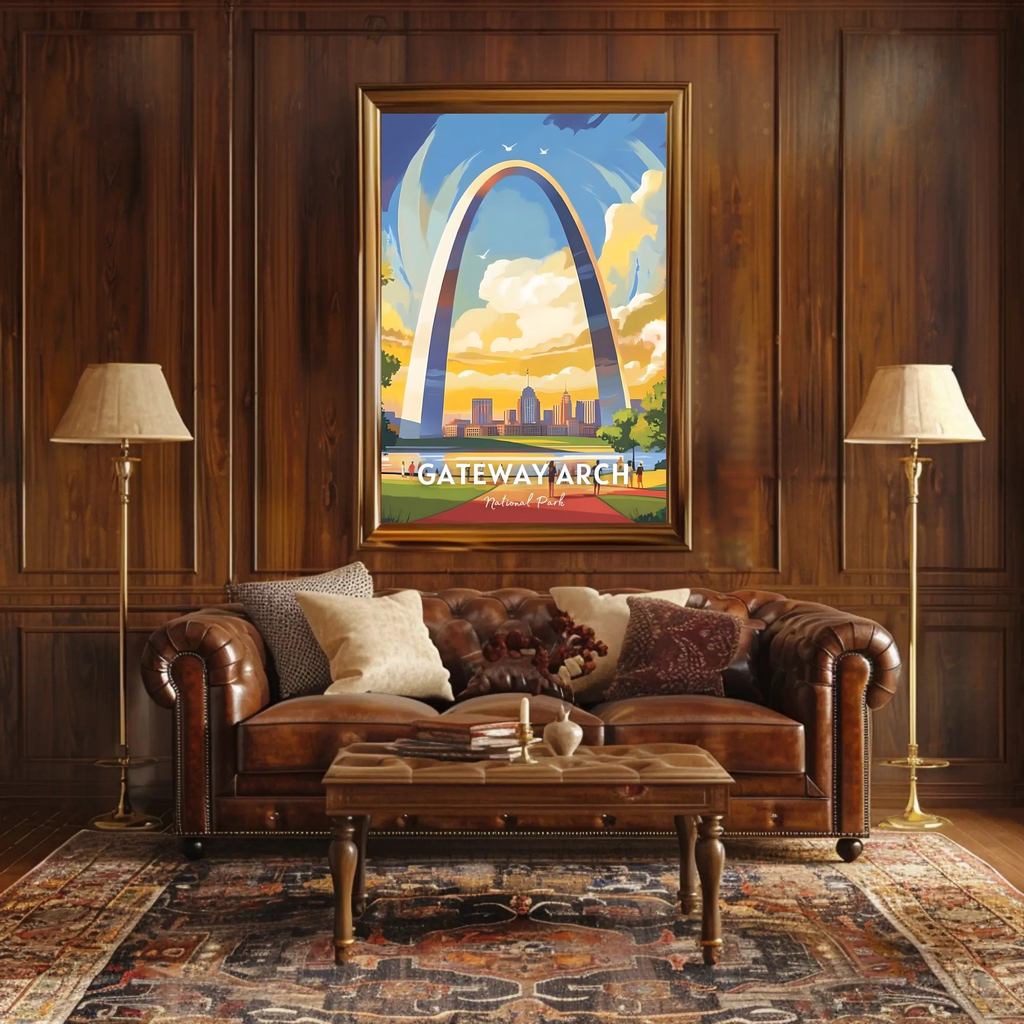 Gateway Arch in Vibrant Skyline National Park Poster