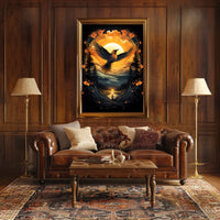 Flight At Sunset Poster