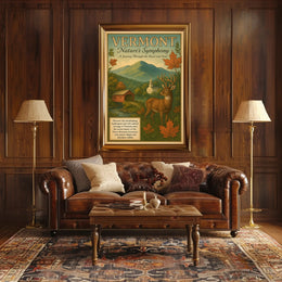 Vermont Scenic Beauty Vintage Travel Promotion Poster