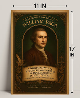Celebrating the Legacy of William Paca Poster PosterGoat