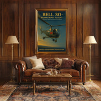 Bell 30 Vintage Aviation Poster: Bold Innovation