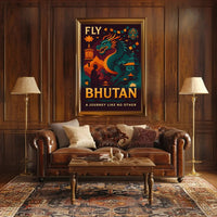 Bhutan Spirit Adventure Travel Poster PosterGoat