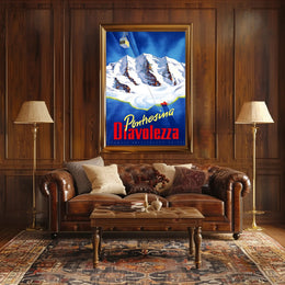 Pontresina Diavolezza Vintage Travel Adventure Poster PosterGoat