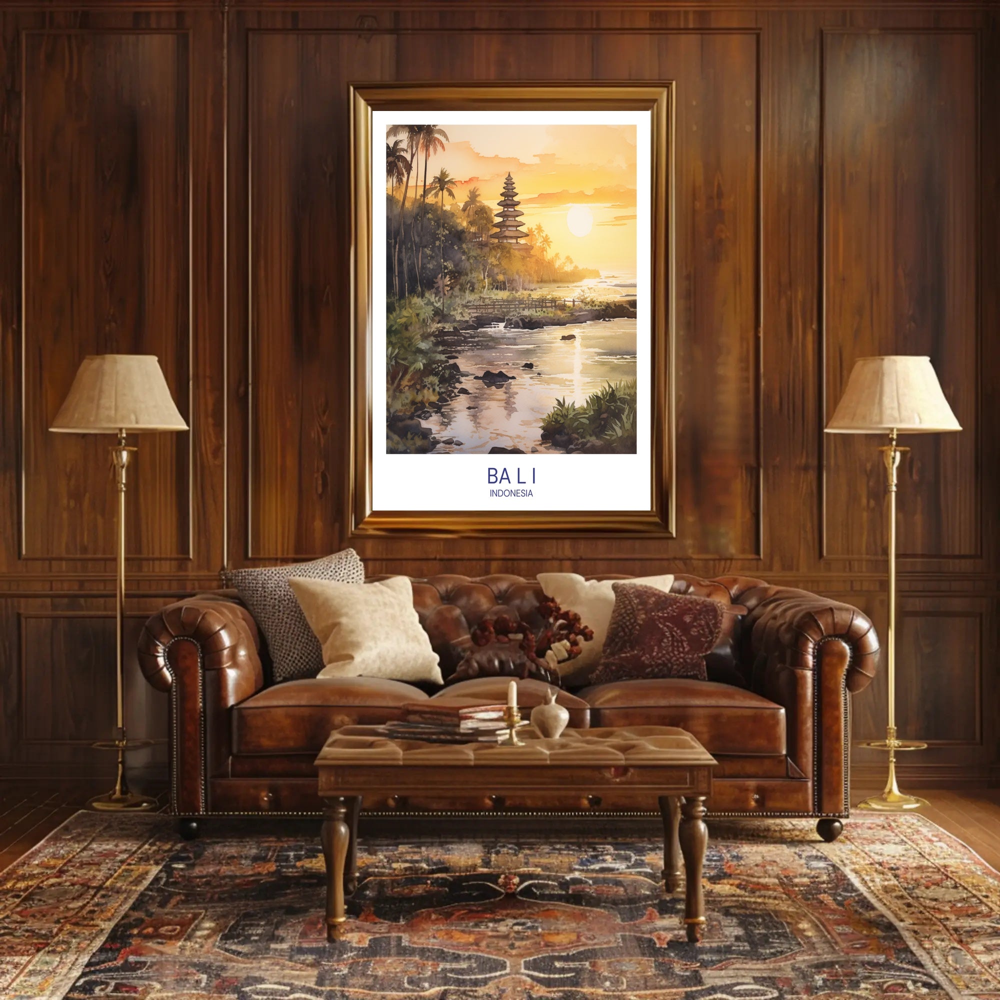 Bali Paradise at Sunset Travel Poster PosterGoat