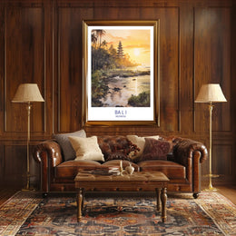 Bali Paradise at Sunset Travel Poster PosterGoat