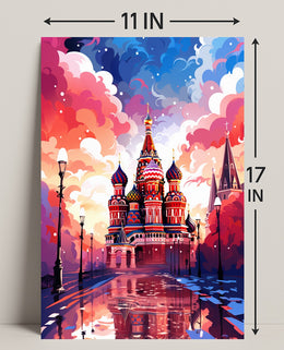 Vibrant St. BasilS Cathedral Poster