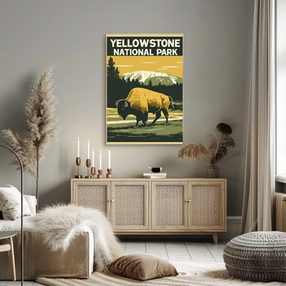 Yellowstone National Park Vintage Style Poster