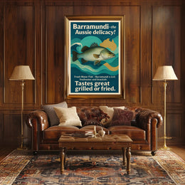 Barramundi Australian Delicacy Cultural or Heritage Poster