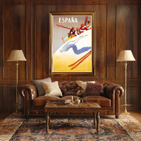Skiing Adventures in Spain Poster PosterGoat