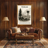 Texas The Lone Star State Poster PosterGoat