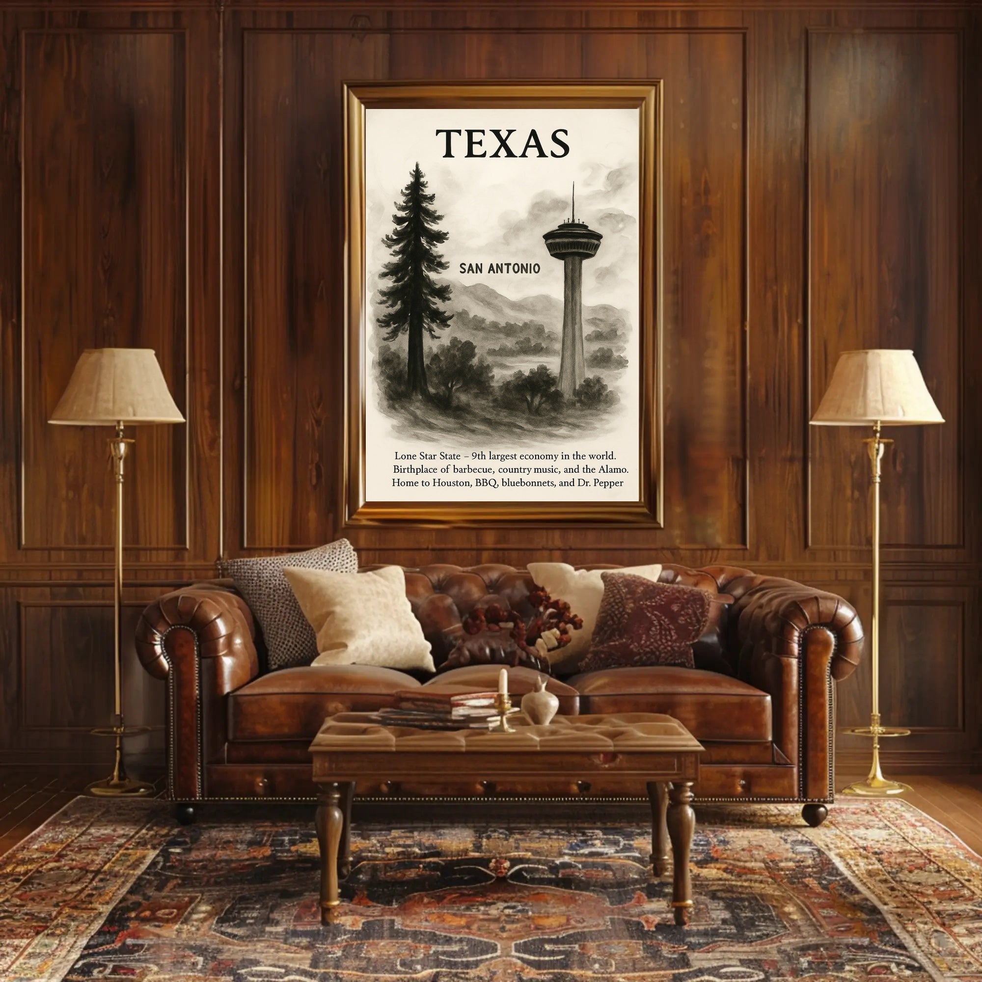 Texas The Lone Star State Poster PosterGoat
