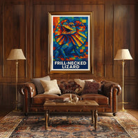 Frill-Necked Lizard Poster