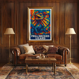 Frill-Necked Lizard Poster