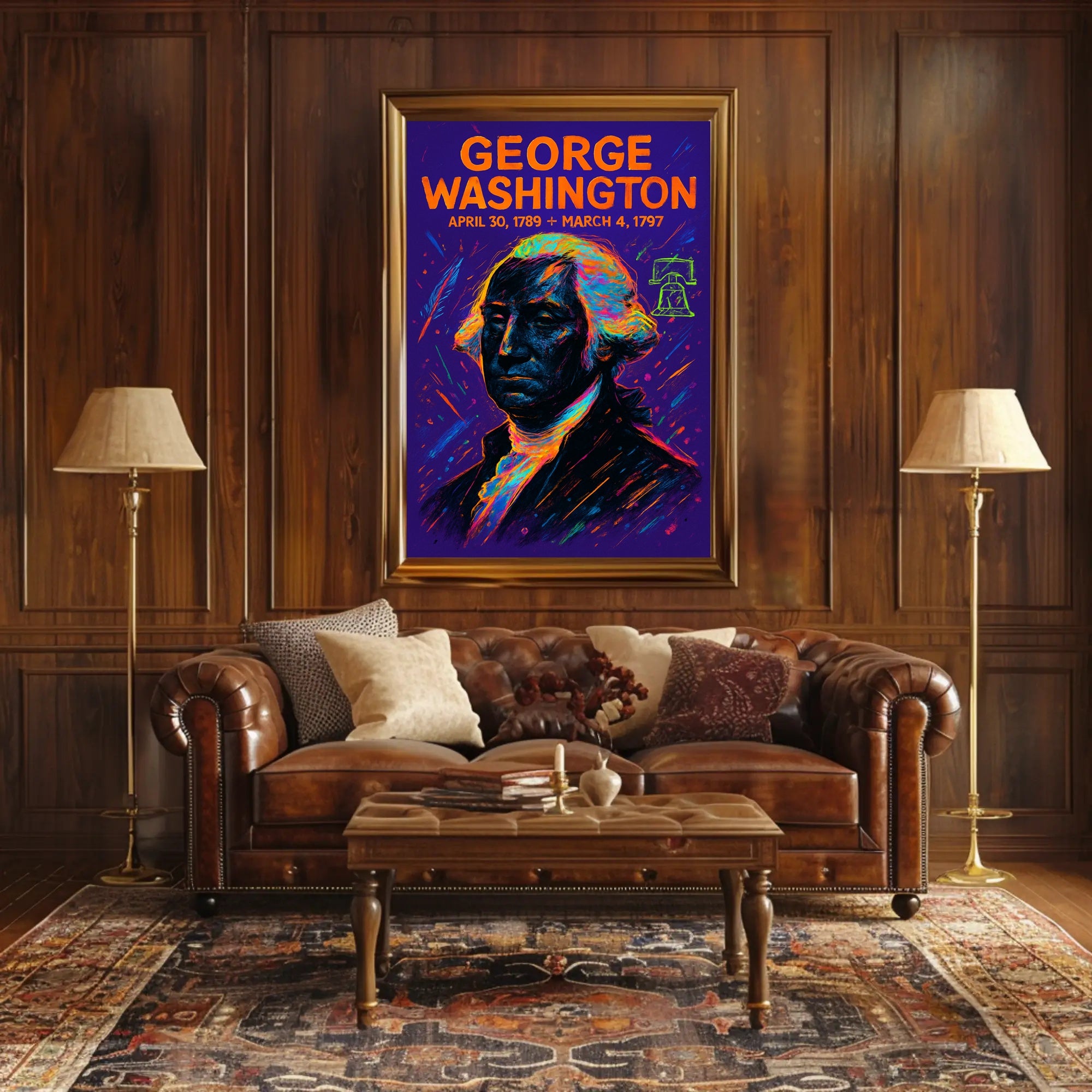 George Washington Neon Liberty Historical or Presidential Poster