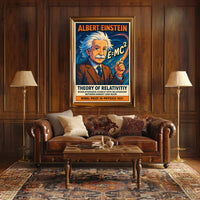 Einstein Relativity Vintage Physics Student Poster
