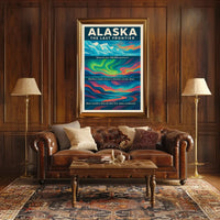 Alaska Abstract Adventure Poster Premium Museum Print Decor