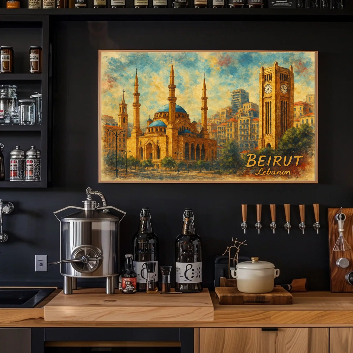 Beirut Landmarks Poster