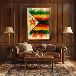 Zimbabwe Vivid Colors Collectors Art Poster