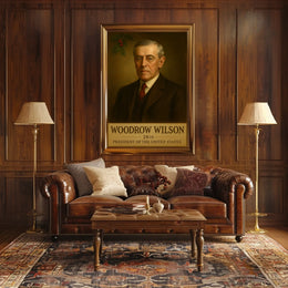 Woodrow Wilson Iconic Presidential Heritage Historical Poster