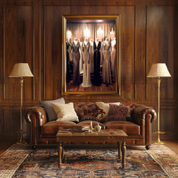 Elegant Evening Gowns Display Poster