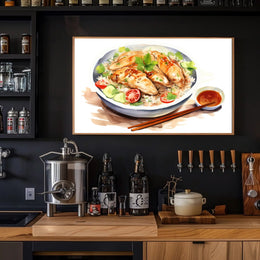 Culinary Delight – Chicken Rice Illustration Poster
