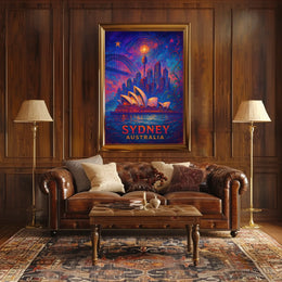 Sydney Opera House Vibrant Artistic Poster Print