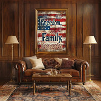 Freedom Family Fireworks Poster
