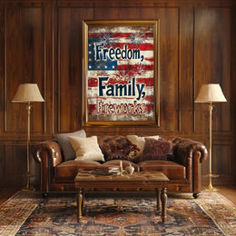 Freedom Family Fireworks Poster