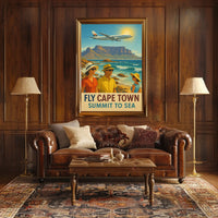Fly Cape Town Summit To Sea Poster