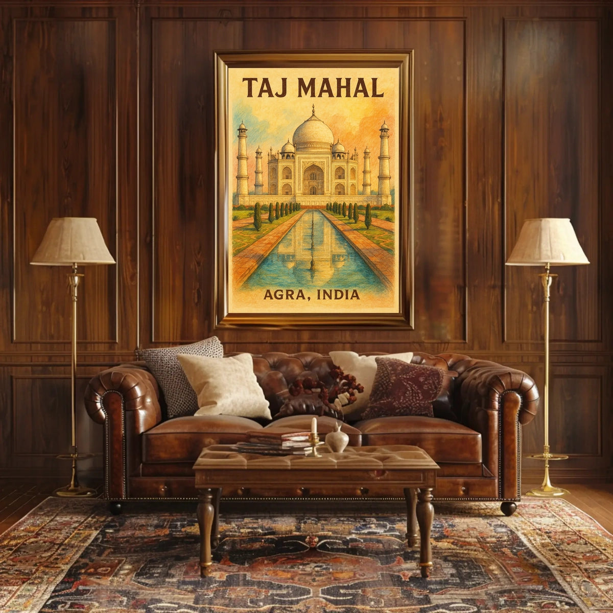 Taj Mahal Travel Photography Poster