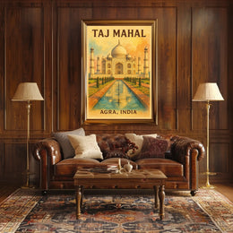 Taj Mahal Travel Photography Poster