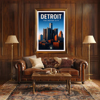 Detroit The Motor City Poster PosterGoat