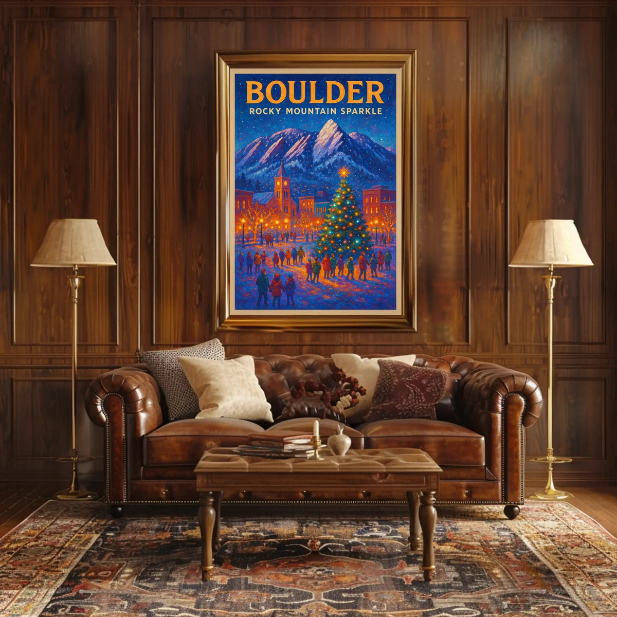 Boulder Rocky Mountain Sparkle Poster