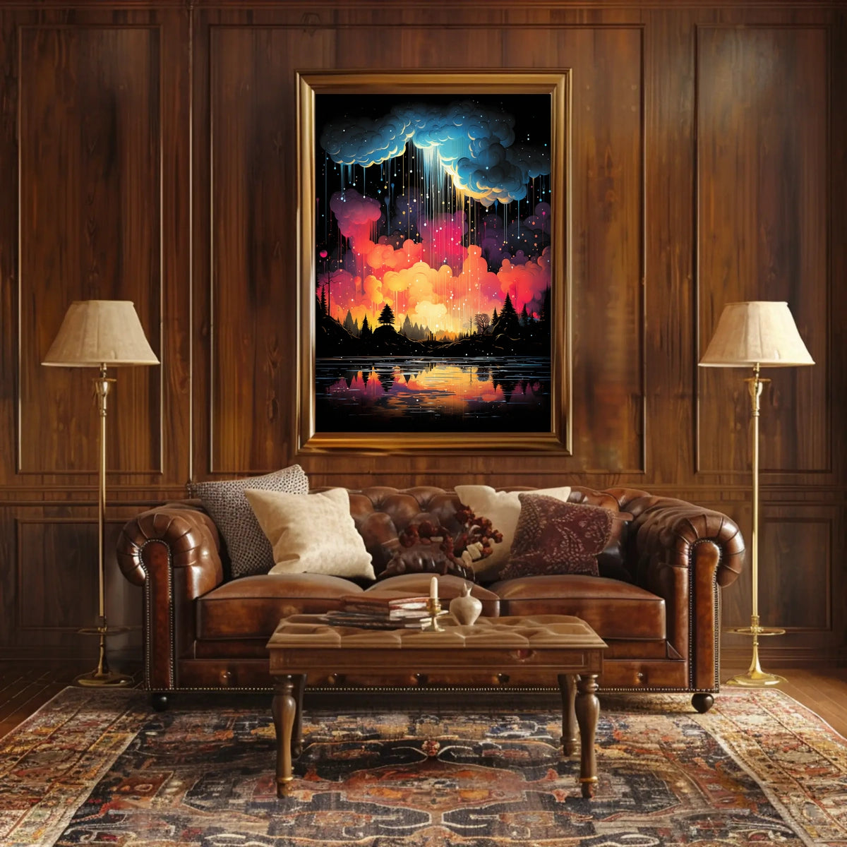 Colorful Surreal Forest Landscape Artistic Artistic Poster