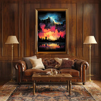 Colorful Surreal Forest Landscape Artistic Artistic Poster