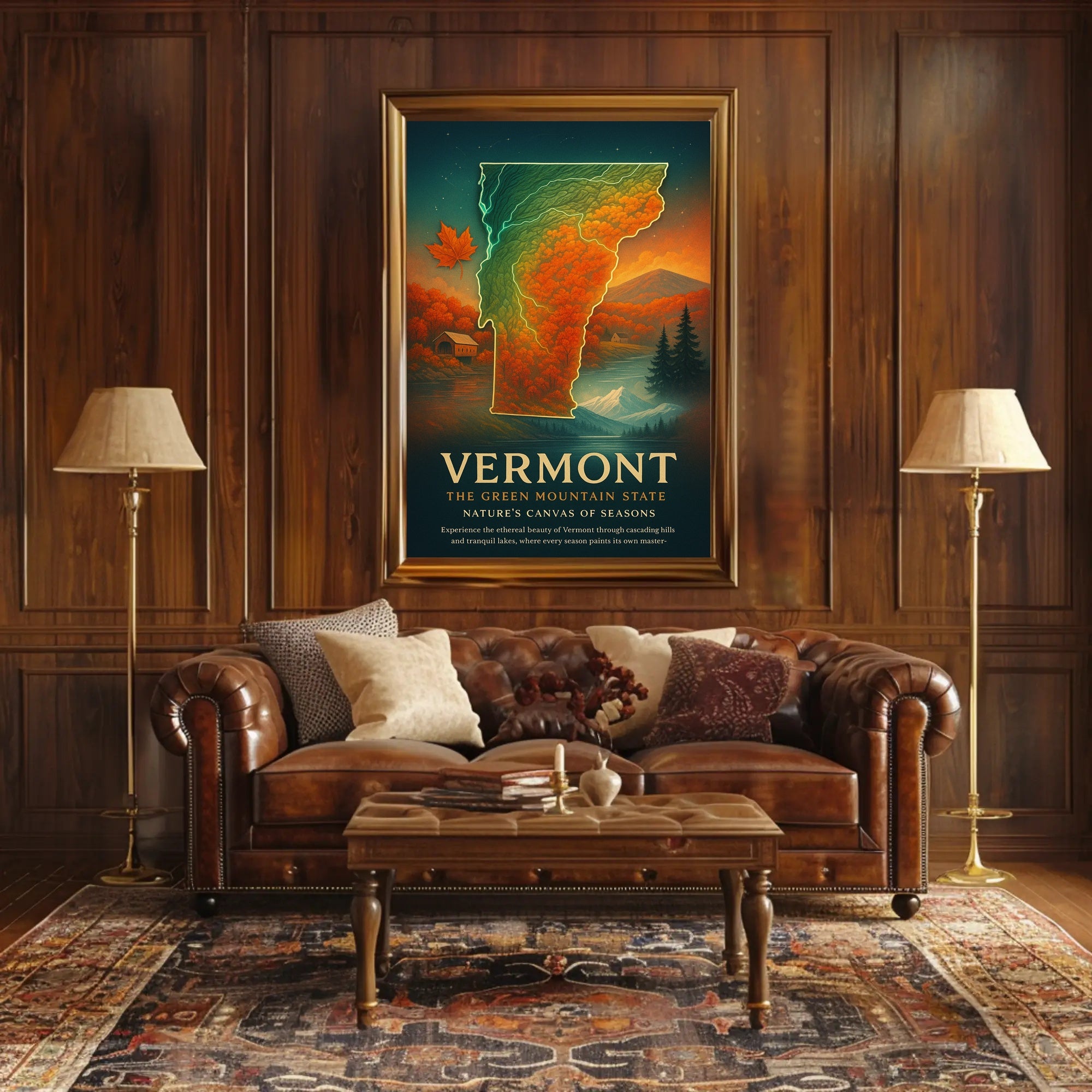 Vermont Nature's Canvas of Seasons Poster