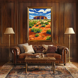 Majestic Landscape Illustration Poster