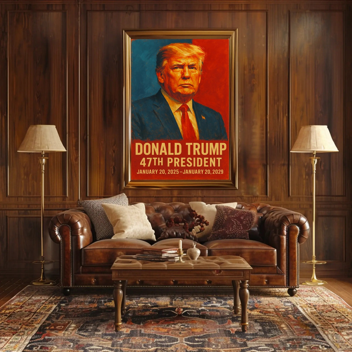 Donald Trump Unyielding Statesman Patriotic Pop Art Poster