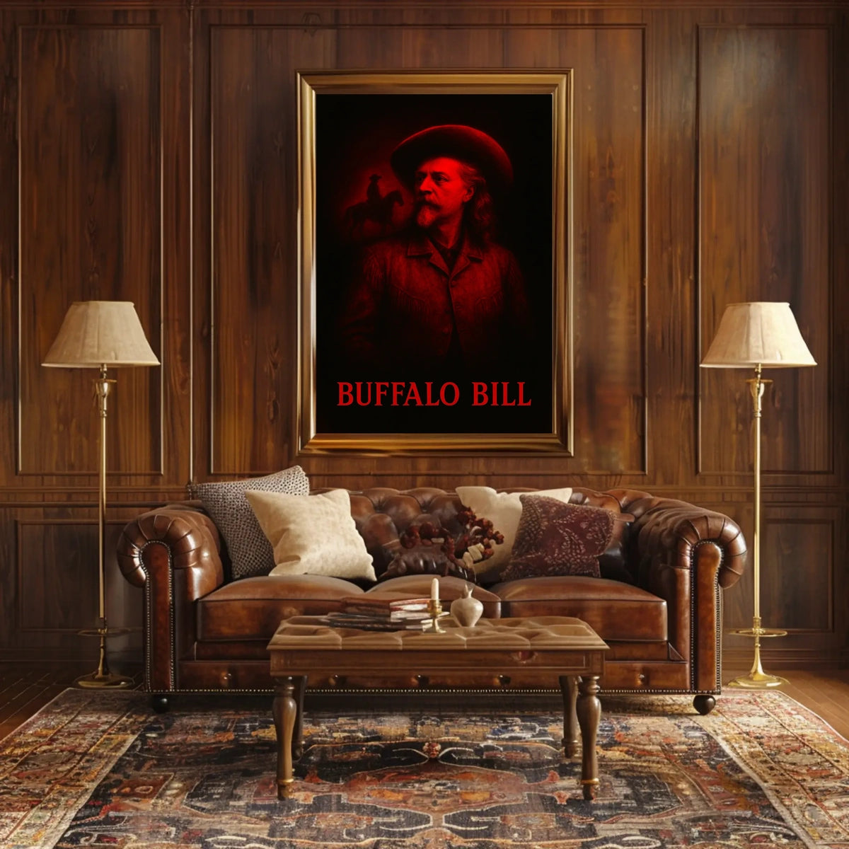 Buffalo Bill Stylized Wild West Historical or Presidential Poster