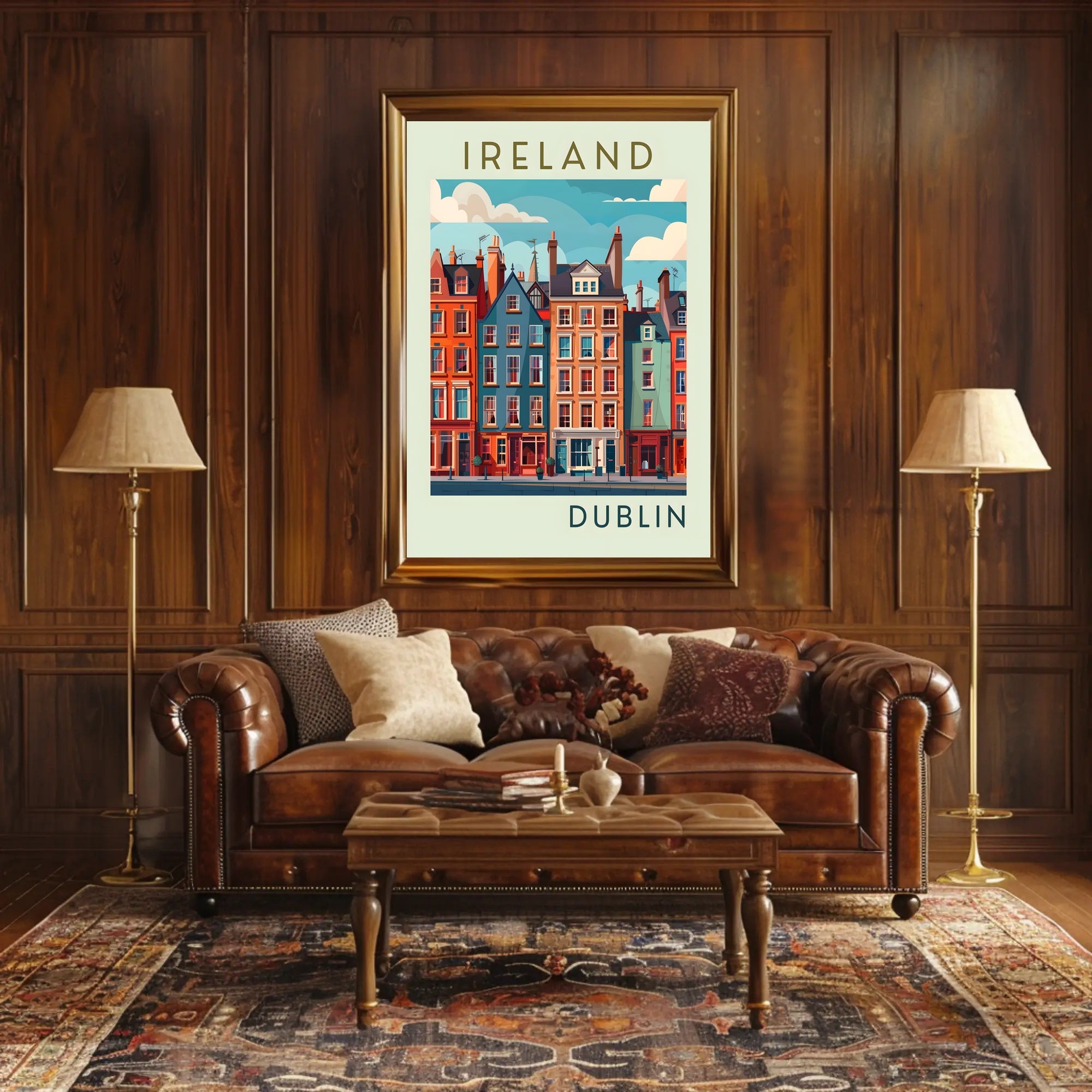 Vibrant Dublin Streetscape Poster