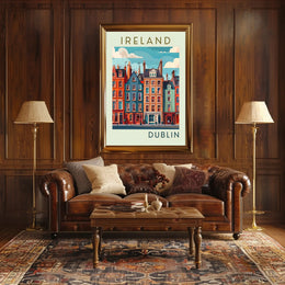 Vibrant Dublin Streetscape Poster