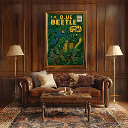 The Blue Beetle Adventure Pop Culture Poster