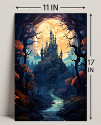 Enchanted Castle Under The Moon Poster